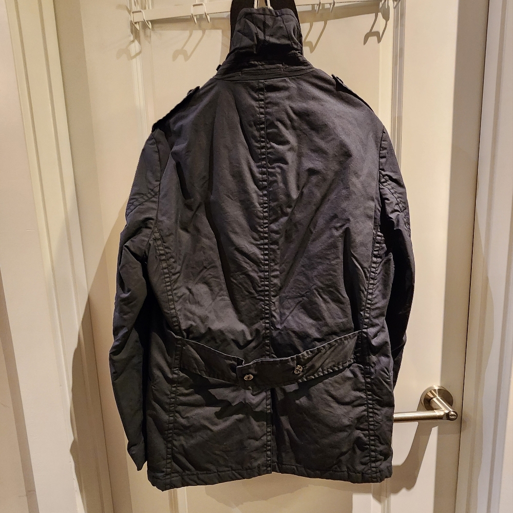 JCrew Navy Waxed Insulated Double Breasted Peacoat Size Medium - Picture 5 of 5